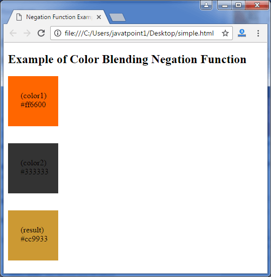 Less Color blending  negation function3